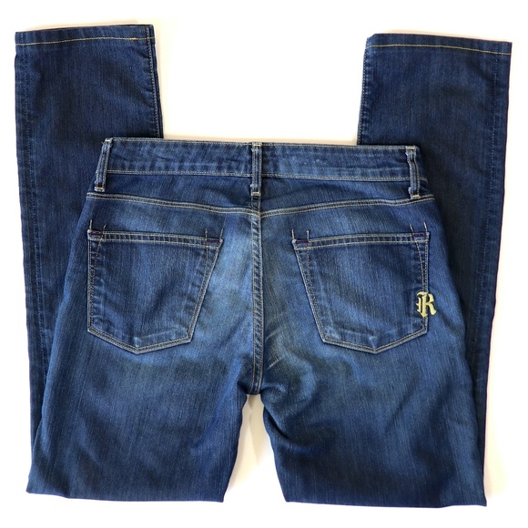 Low-rise straight leg R&S "Sleek" style jeans - Picture 3 of 13